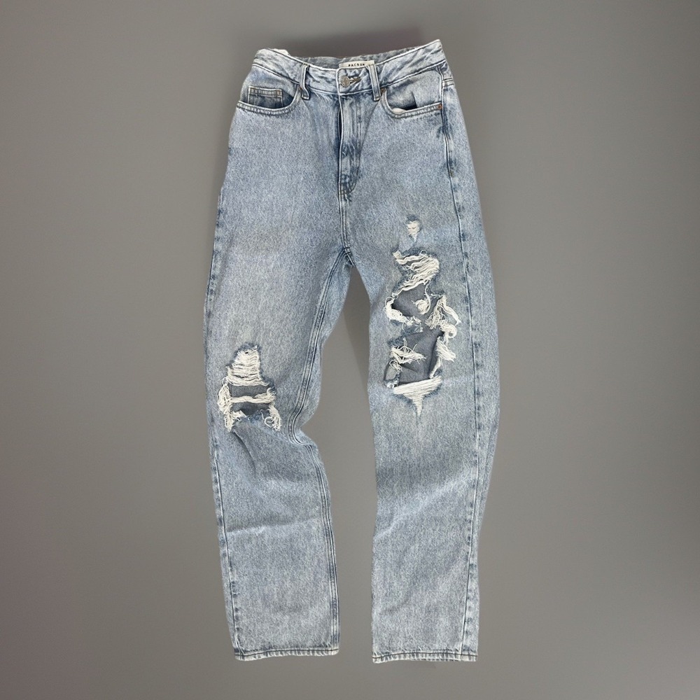 Pacsun Women's Denim Light‎ Wash 90S Boyfriend Disressed Jean Pants- 25